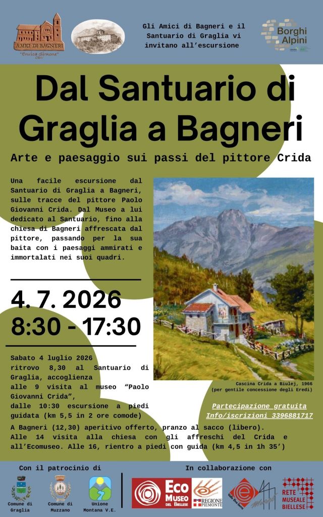 SULLE TRACCE DI CRIDA dal Santuario di Graglia a Bagneri