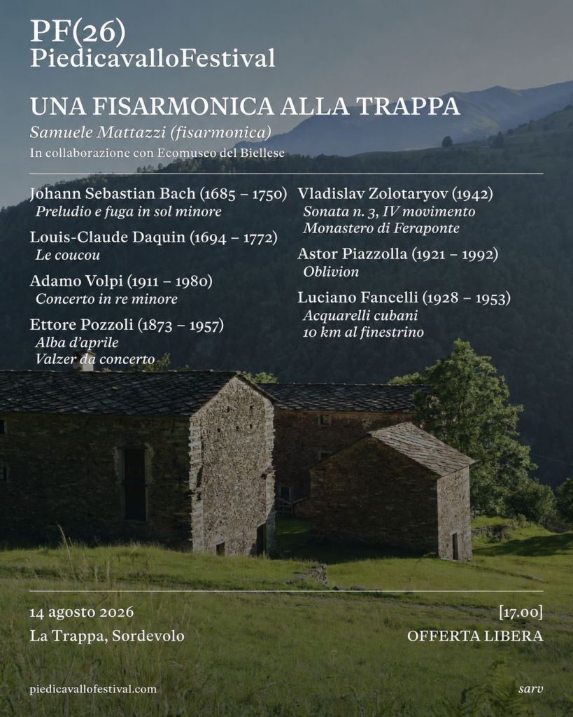 PIEDICAVALLO FESTIVAL alla Trappa